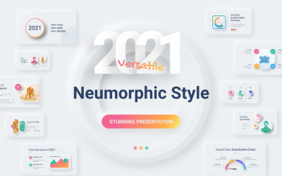 Neumorphic - Plantilla de PowerPoint de diseño moderno de presentación multipropósito