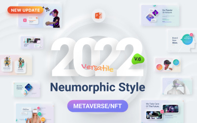 Neumorphic - Plantilla de PowerPoint de diseño moderno de presentación multipropósito