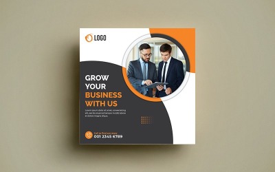 Grandir le modèle de publication de bannière de médias sociaux d&amp;#39;entreprise.