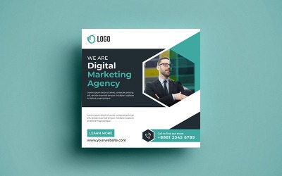Kostenlose Digital Marketing Social Media Banner Post Vorlage.