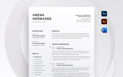 Arena Hernades Resume Template