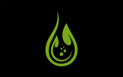 Leaf and Clean Vector Logo Design Template Modello di Logo