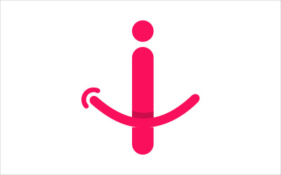Lettera I sorriso Vector Logo Design Logo modello