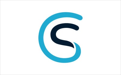 Modèle de logo de conception de logo vectoriel Circle S