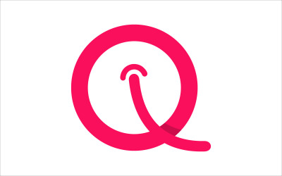 Q betű mosoly vektor logo tervezés logó sablon