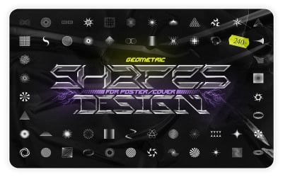 Geometrisch vormenpakket voor poster- en omslagontwerp - vectorafbeelding