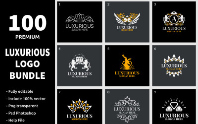 100 luxuriöses Logo-Bundle