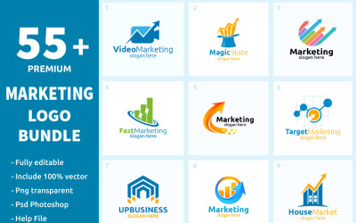 55+ Pack de logos marketing