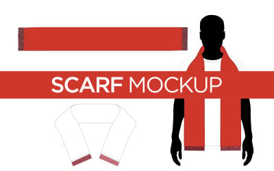 Scarf - Vector Template Mockup