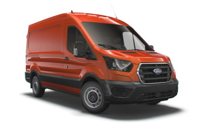 Ford Transit Van UK spec L2H2 Leader 2020 3D Модель