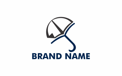 Deštník kniha Logo šablona