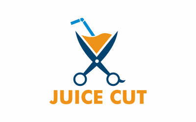 Modelo de logotipo Juice Cut