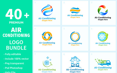 40+ logotyppaket för luftkonditionering