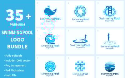 35+ Swimming Pool Logo Bundle