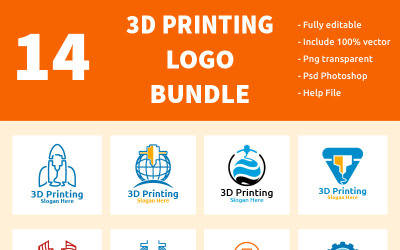Více než 10 balíčků loga pro 3D tisk