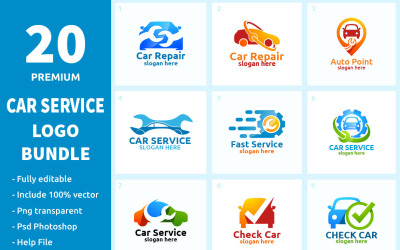 20 Car Service Logo Bundle