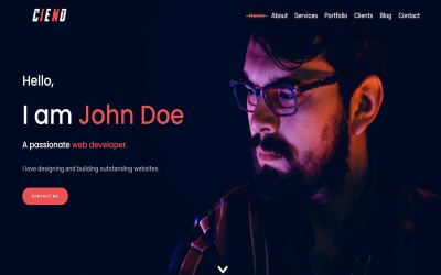 Cieno - Yaratıcı Bootstrap 4 kişisel Portföy Açılış Sayfası Şablonu