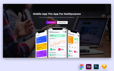 Fros - Hero Header for App Presentation Websites