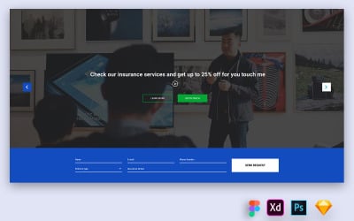 Hero Header for Agency Websites UI Elements