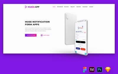 Hero Header voor App-presentatiewebsites