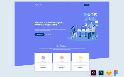 Hero Header for Digital Agency Websites