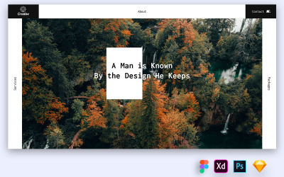 Nono - Hero Header voor gebruikersinterface-elementen van websites van bureaus