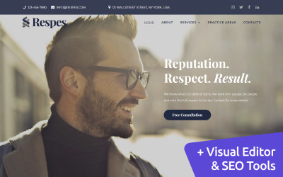 Responsywny szablon Moto CMS 3 Respes - Law Firms Moto CMS 3 Template #165537