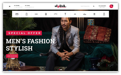 Stylová - šablona OpenCart pro obchod s pánskou módou