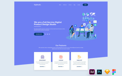 Hero Header pro webové stránky digitálních agentur