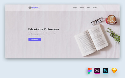 Hero Header pro webové stránky e-knih