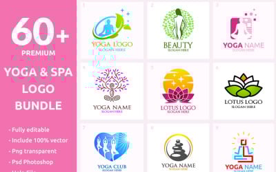 60+ Yoga and Spa Logo Bundle