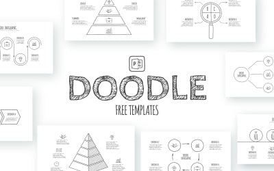 Gratis Doodle Animated Infographics PowerPoint-mall