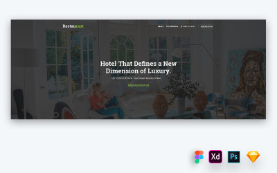 Hero Header voor websites over eten en restaurants