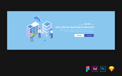 Hero Header voor Hosting Services-websites