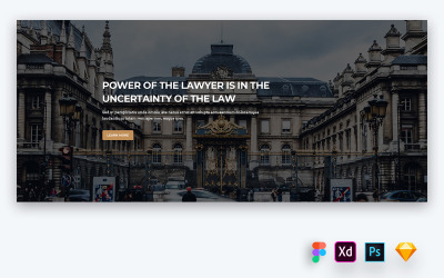 Hjältehuvud för webbplatser för advokatbyråer