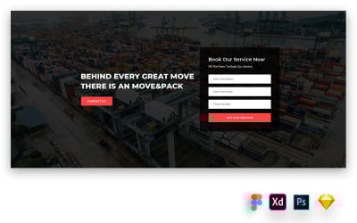 Hero Header for Packers and Movers Websites