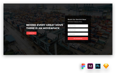 Hero Header für Packers and Movers-Websites