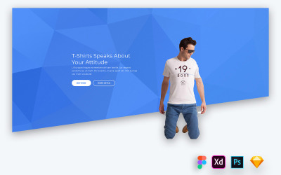 Hero Header für Produktwerbe-Websites