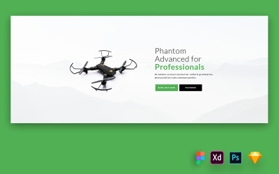 Hero Header pro webové stránky produktů