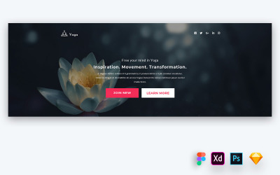 Hero Header voor yoga-trainingswebsites