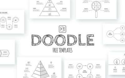 Plantilla de PowerPoint con infografías animadas de garabatos gratis