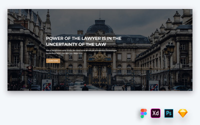 Hero Header pro webové stránky advokátních agentur