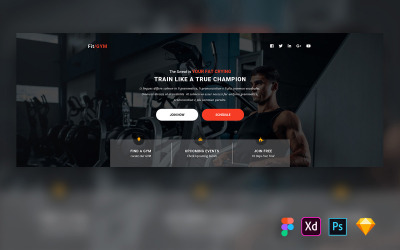 Заголовок Hero для фитнес-сайтов