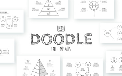 Zdarma šablona PowerPoint animované infografiky Doodle