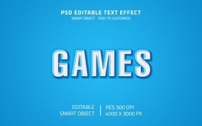 Modello PSD per effetti di testo in stile giochi modificabile