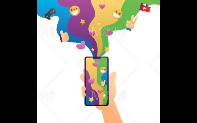 Smartphone-Unterhaltung - Illustration