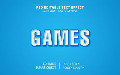 Szerkeszthető játékok stílusú szövegeffektus PSD sablon