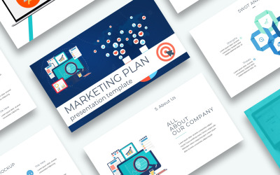 Gratis PowerPoint-sjabloon voor presentatie van marketingplannen