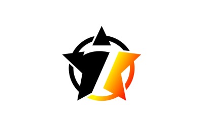 Marca de plantilla de logotipo de 7 estrellas