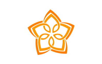 Soyut yıldız logo şablonu